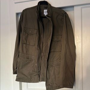 GAP Green Military Field Jacket Cotton Canvas